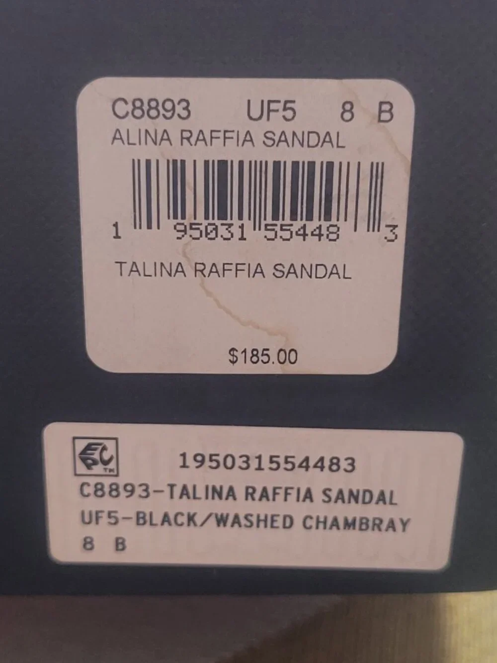 Coach Talina Sandal - Washed Chambray/Black
